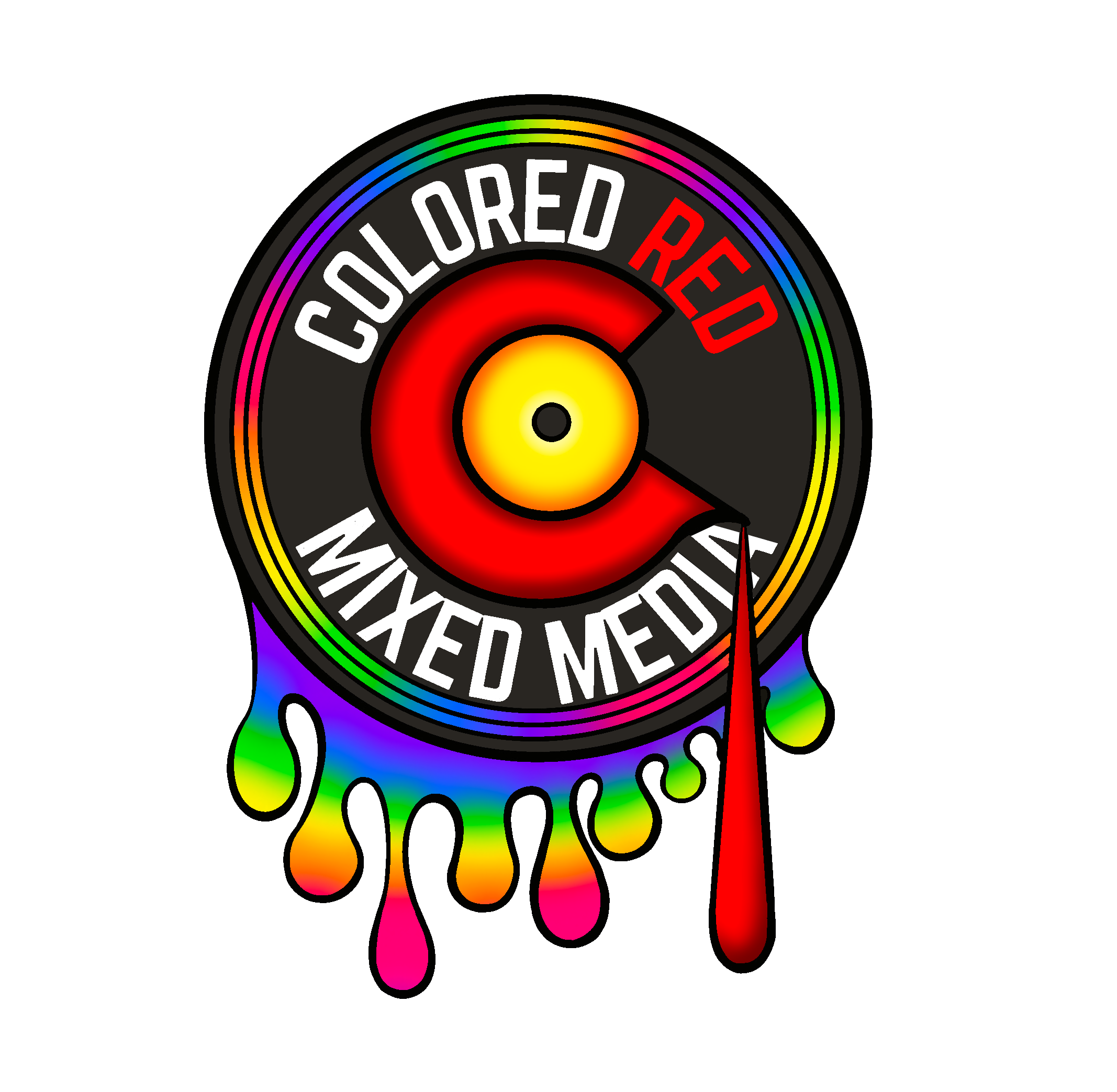 Colored Red Mixed Media